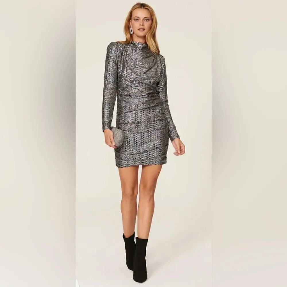 Alexia Admor Rainbow Sequin Dress Size 10